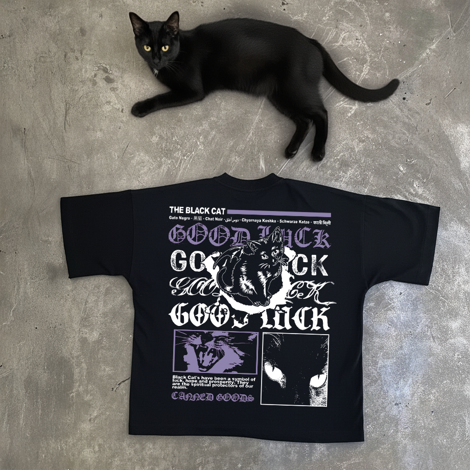 Black Cat Good Luck Tee