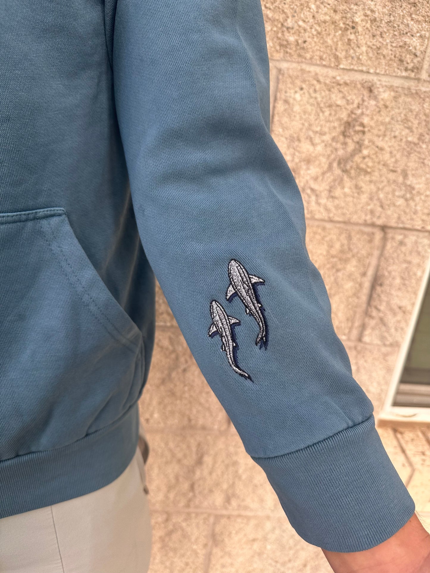 Embroidered Shark Hoodie!