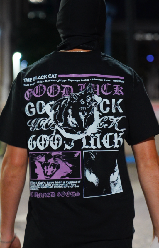 Black Cat Good Luck Tee