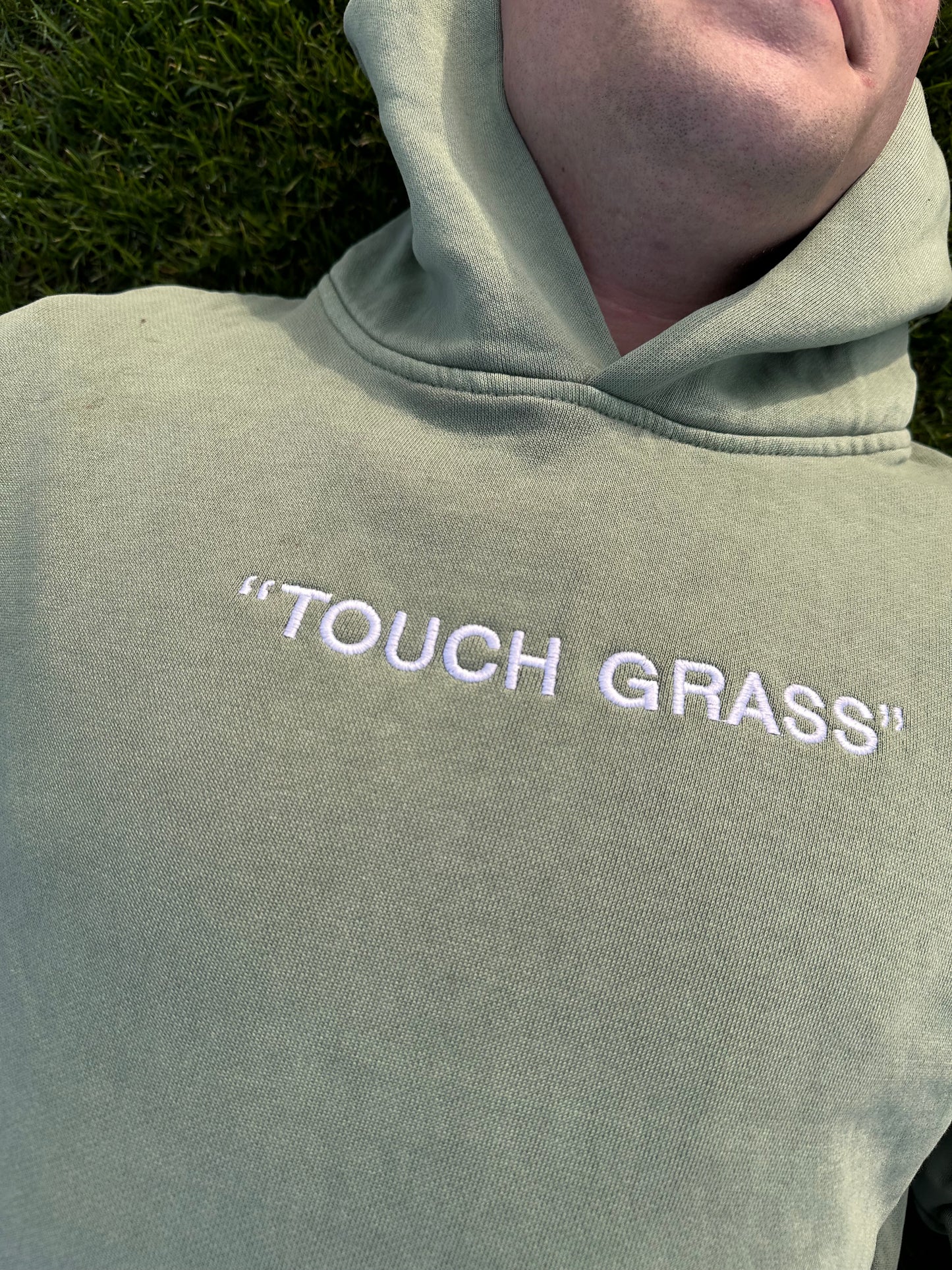 Touch Grass Embroidered Hoodie