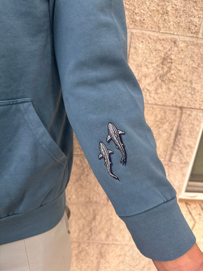 Embroidered Shark Hoodie!