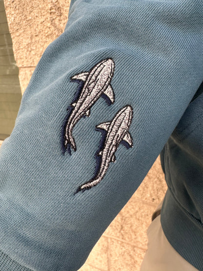 Embroidered Shark Hoodie!