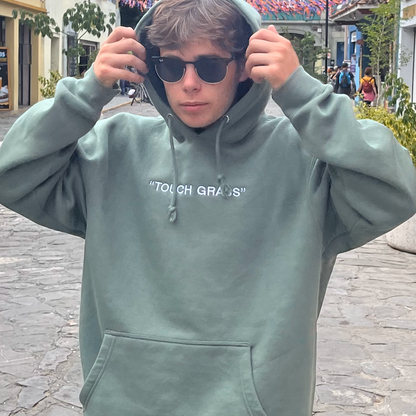 Touch Grass Embroidered Hoodie