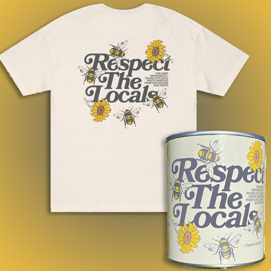 Respect Your Local Bees Graphic Tee in a Can