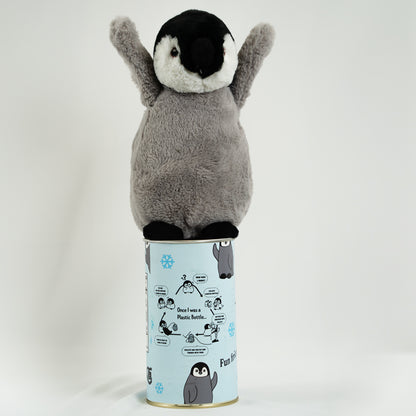 SUSTAINABLE PENGUIN PLUSHIE IN A CAN
