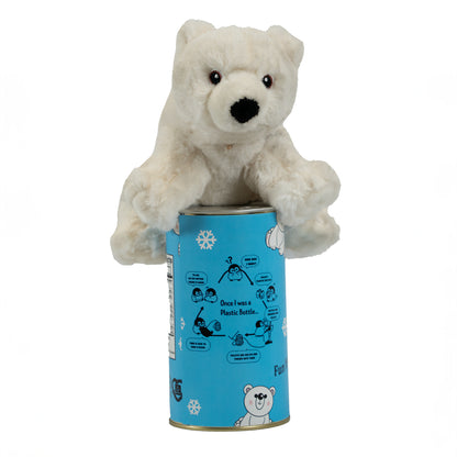 SUSTAINABLE POLAR BEAR PLUSHIE IN A CAN