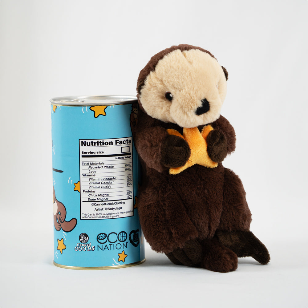 SUSTAINABLE SEA OTTER PLUSHIE IN A CAN